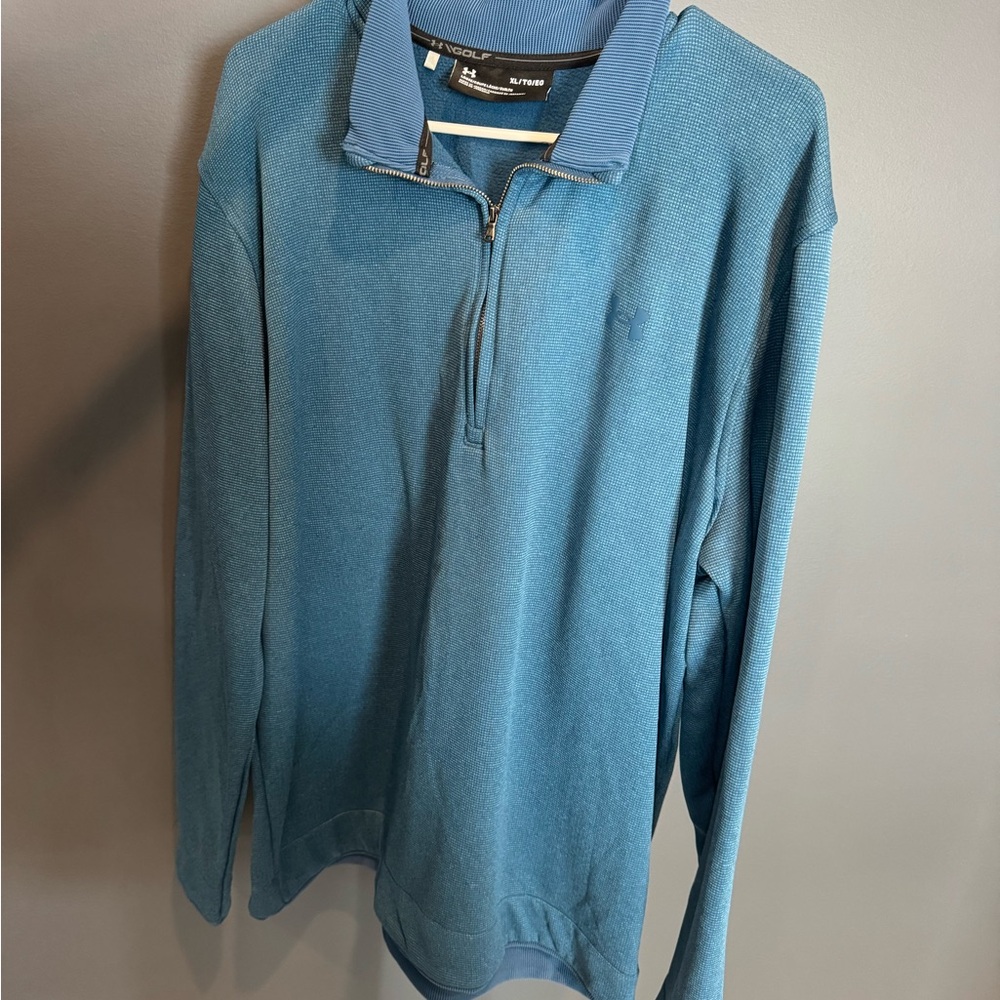 Under Armour Men’s Teal Quarter-Zip Pullover Sweater
